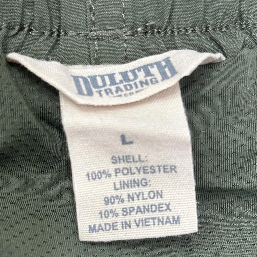 Duluth Trading Co Swim Trunks Mens Size Large Colorblock Pockets Mesh Lined